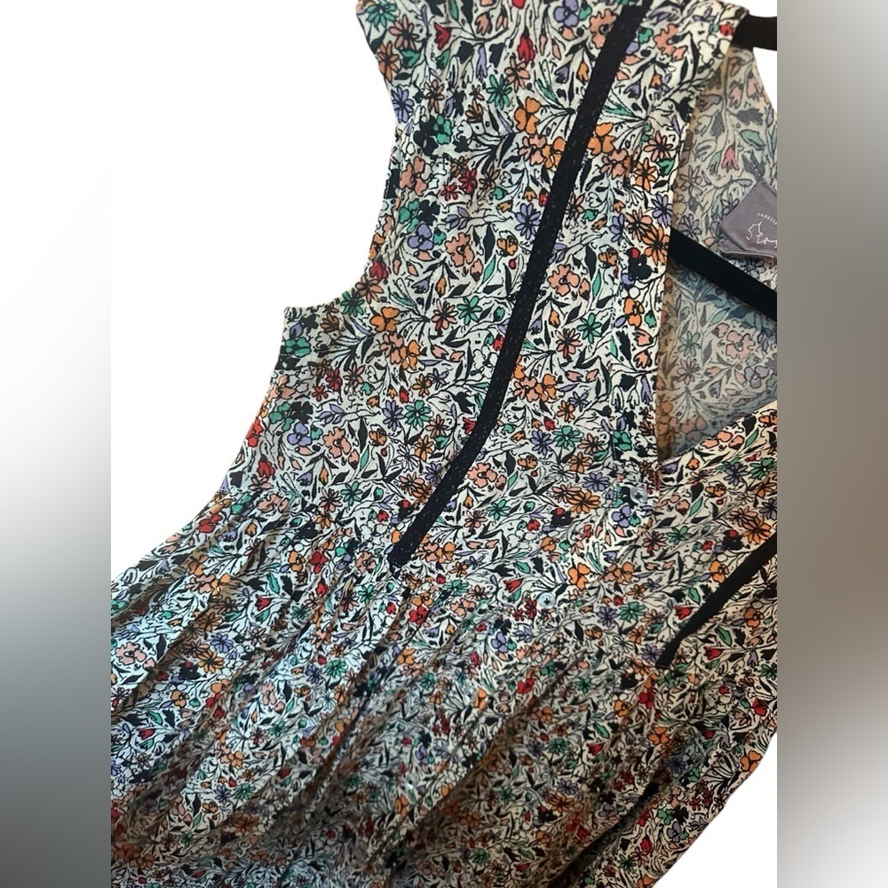 Anthropologie Vanessa Virginia Floral Rayon Button Down Blouse Size XS EUC - Picture 3 of 6
